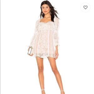 *RARE* FOR LOVE AND LEMONS WHITE LACE DRESS